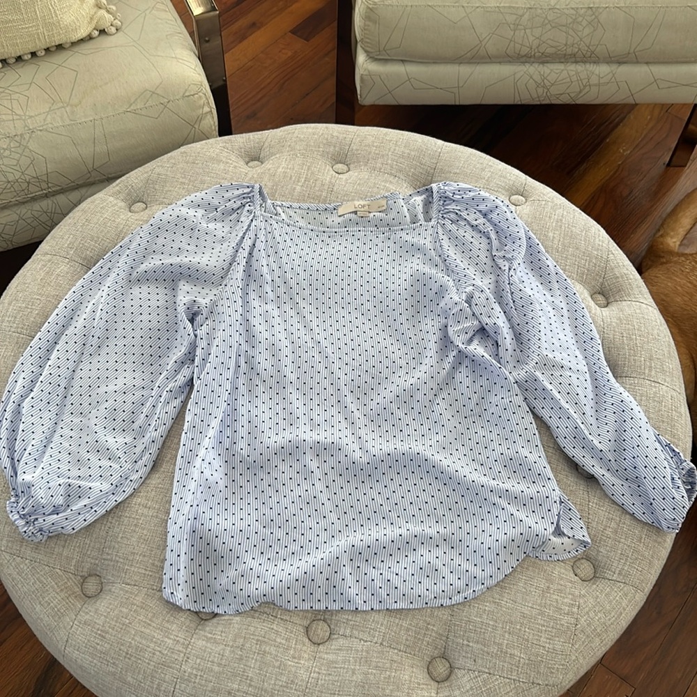 Loft Petites blue blouse